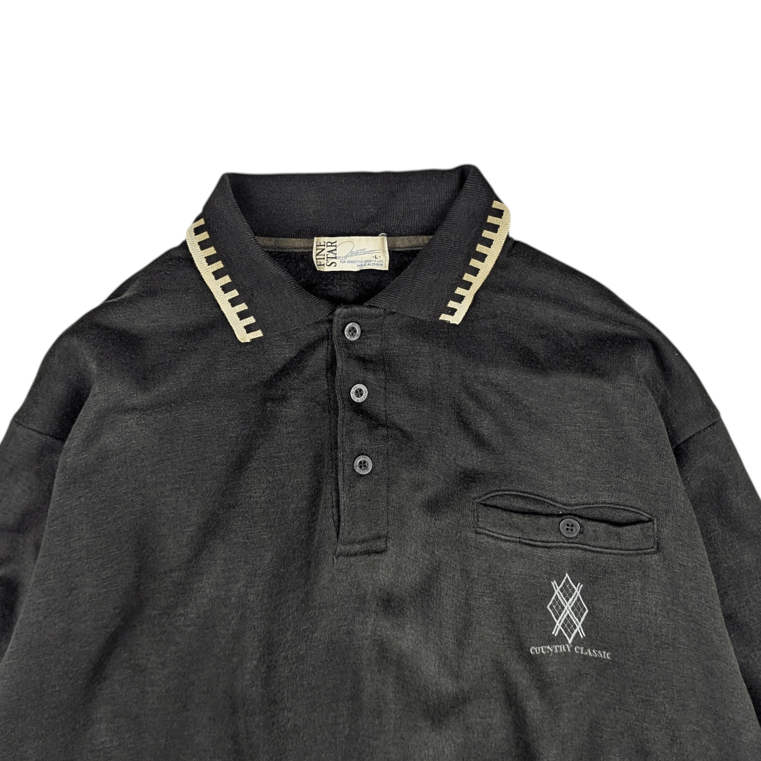 Japanese Brand Vtg 2000's FINE STAR Sportswear Retro Classic Sweatshirts Size US L / EU 52-54 / 3 - 5 Thumbnail