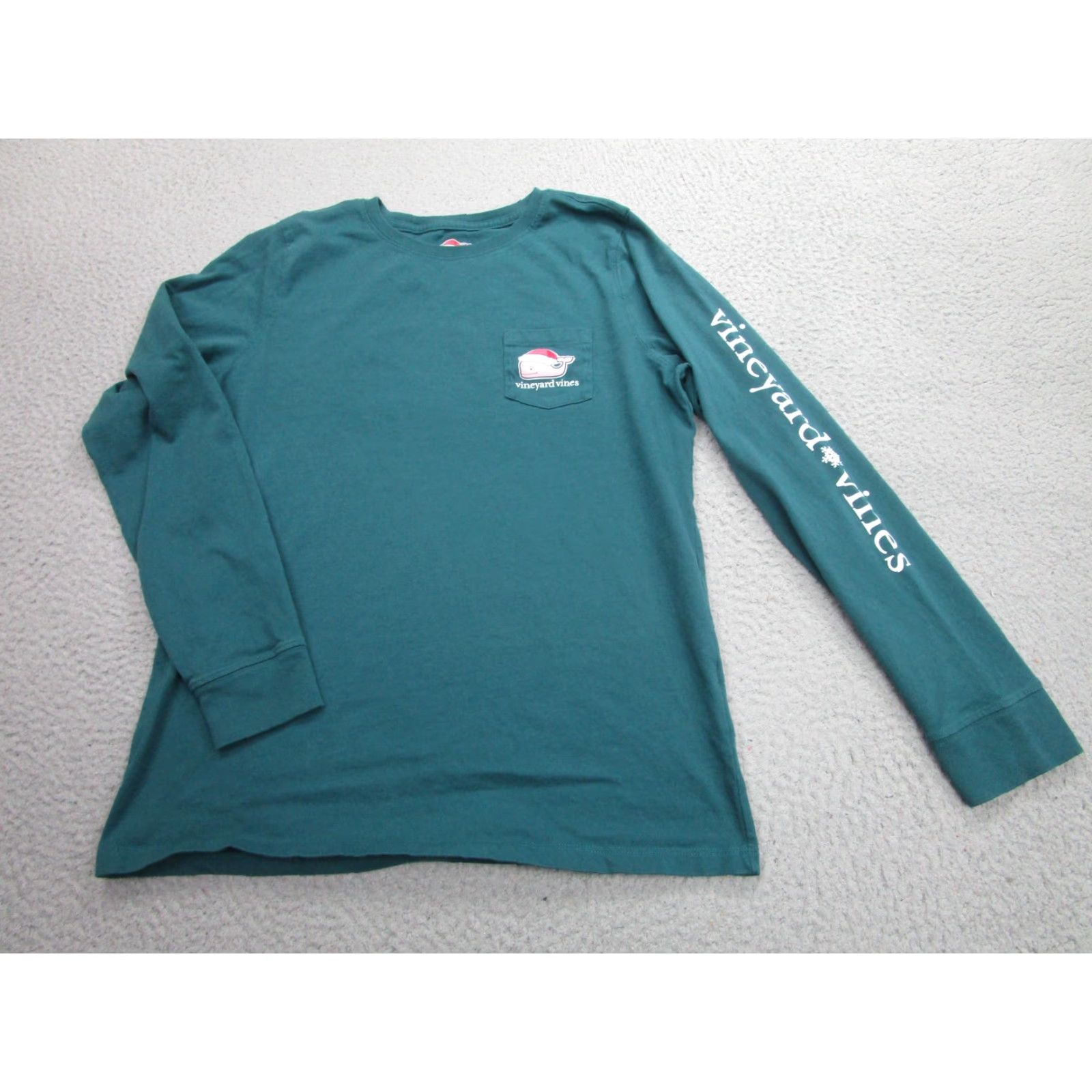 Vineyard Vines VINEYARD VINES Christmas Shirt Mens Small Green Long Sleeve Pocket Tee Graphic Print Size US S / EU 44-46 / 1 - 2 Thumbnail