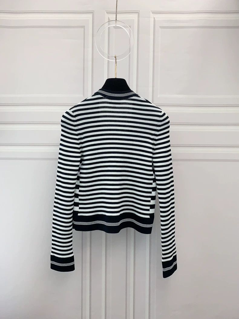 Chanel Chanel 23C striped knitted cardigan coat Size S / US 4 / IT 40 - 2 Thumbnail