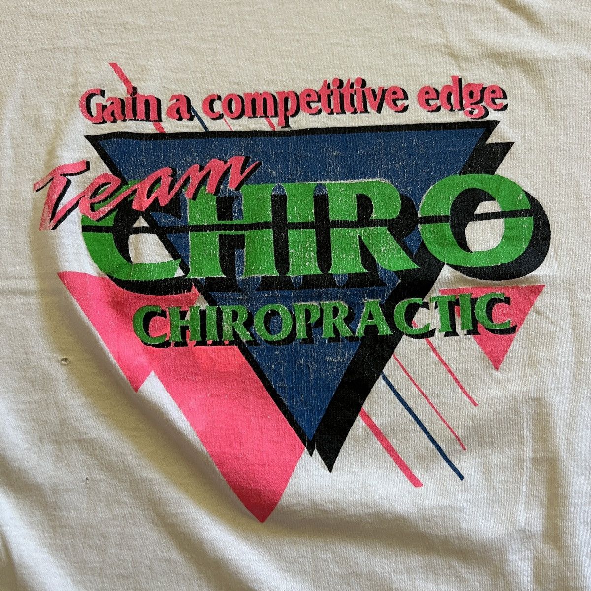 Vintage Vintage 90s Team Chiro Chiropractic single stitch shirt Size US XL / EU 56 / 4 - 2 Thumbnail