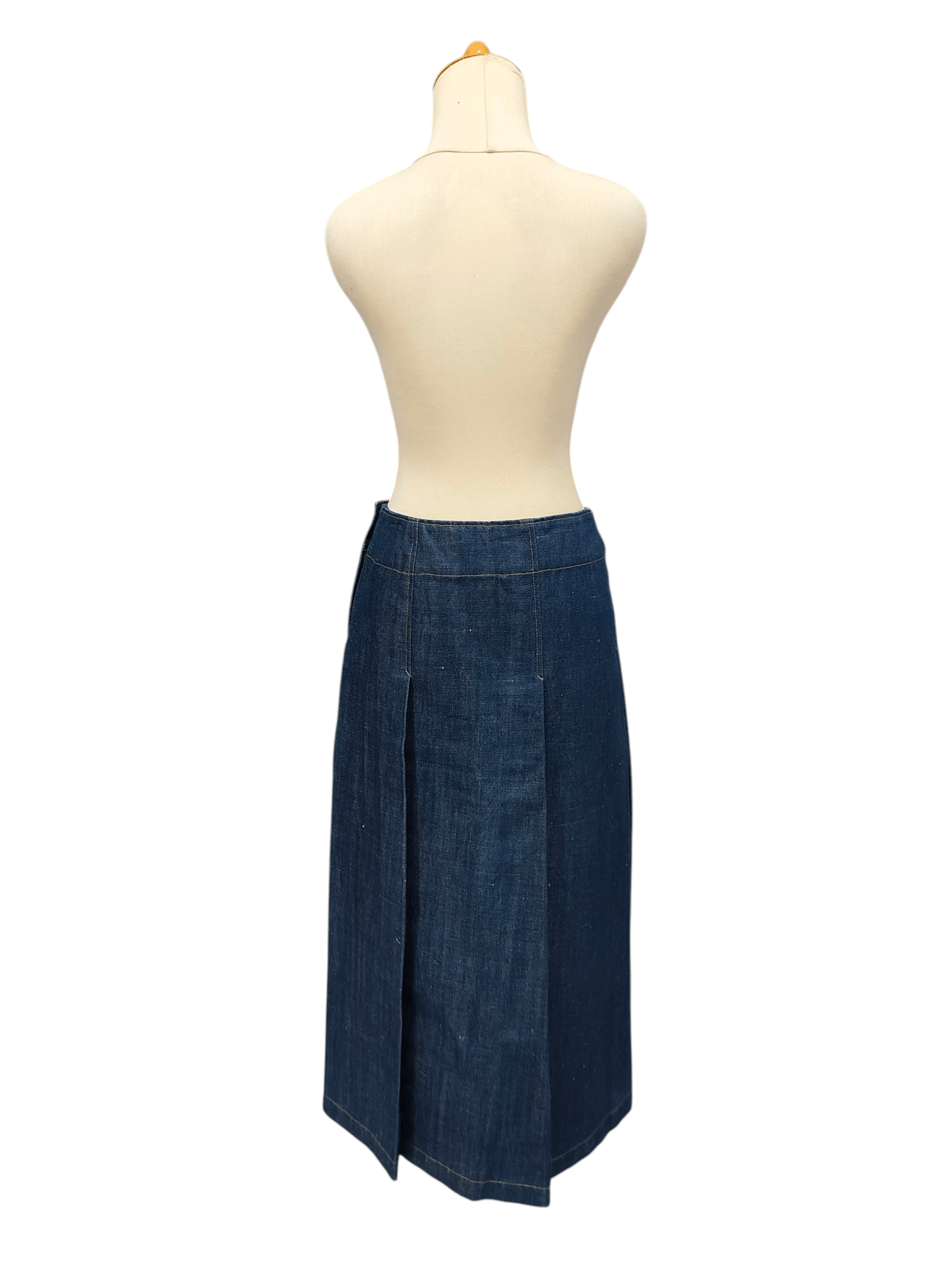 Japanese Brand 90s Akiko Ogawa🇯🇵Primary 17oz Selvedge Denim Archive Skirt Size 29" - 3 Thumbnail