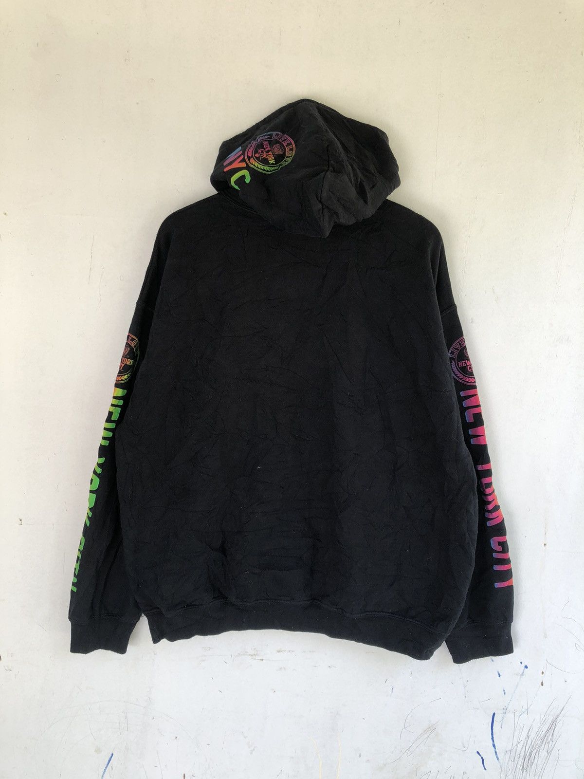 Japanese Brand Vintage New York City Hoodie By Popular Sport Size US L / EU 52-54 / 3 - 2 Thumbnail