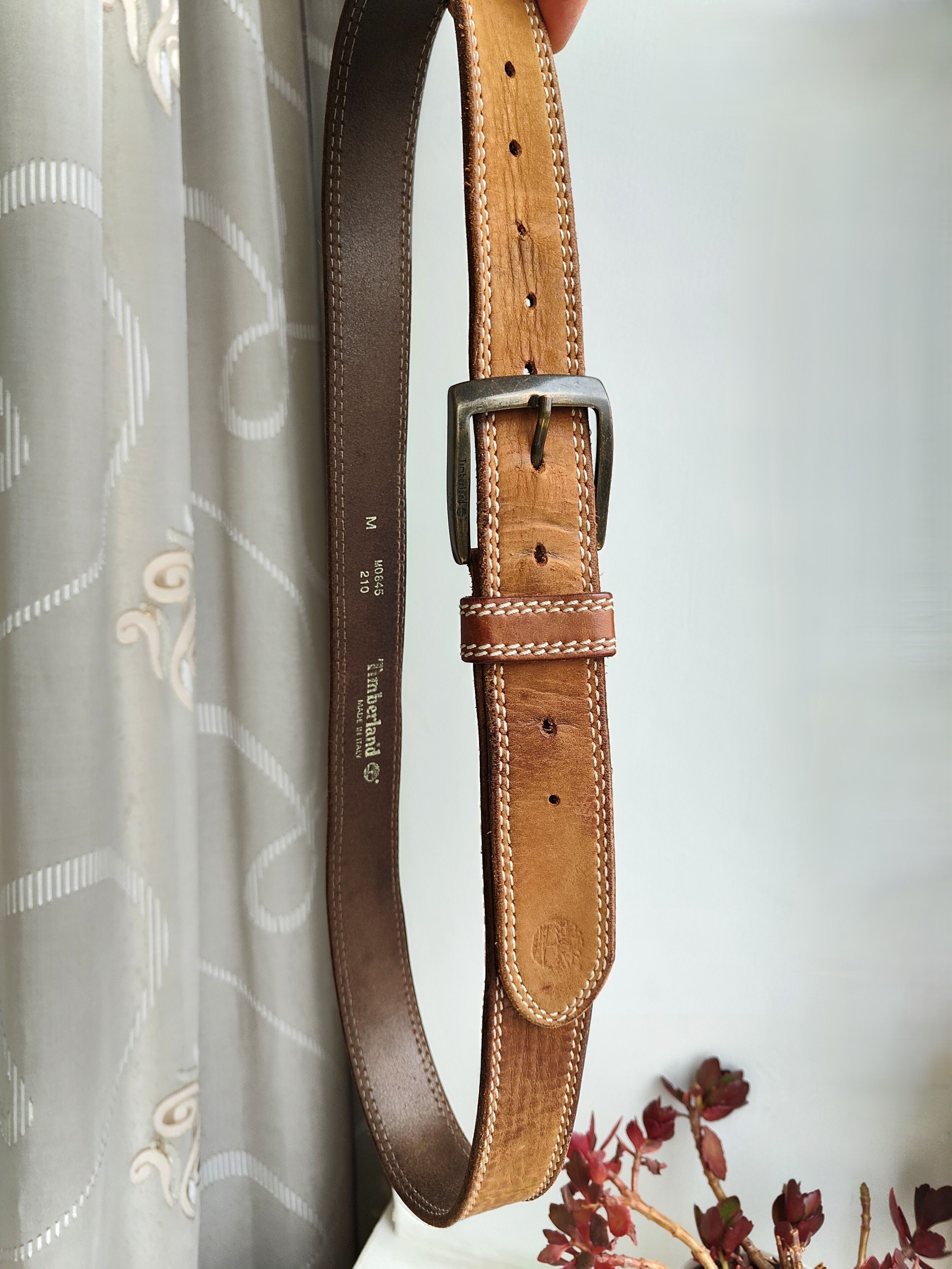 Timberland Timberland Vintage Leather Belt Size ONE SIZE - 3 Thumbnail