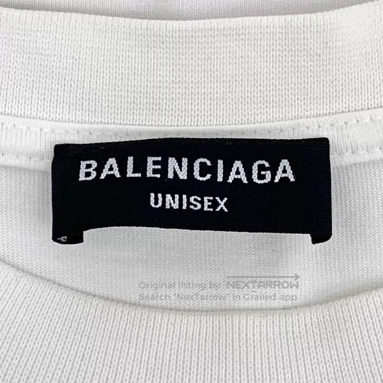 Balenciaga Balenciaga White logo letter embroidery cotton round neck Size US M / EU 48-50 / 2 - 6 Thumbnail