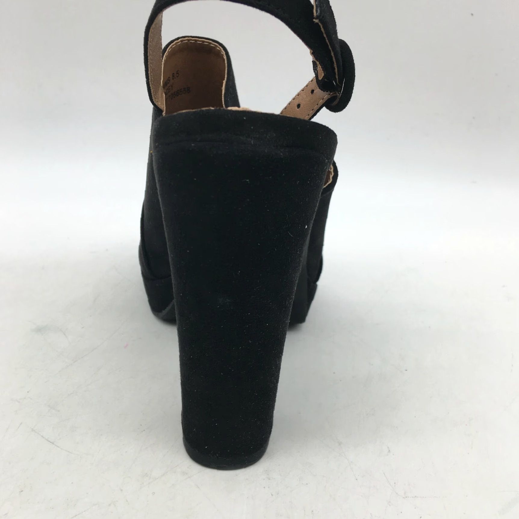 Vintage Vintage Report Lacey Women's Slingback Heels Peep Toe Suede Black Size 8.5 Size US 8.5 / IT 38.5 - 5 Thumbnail
