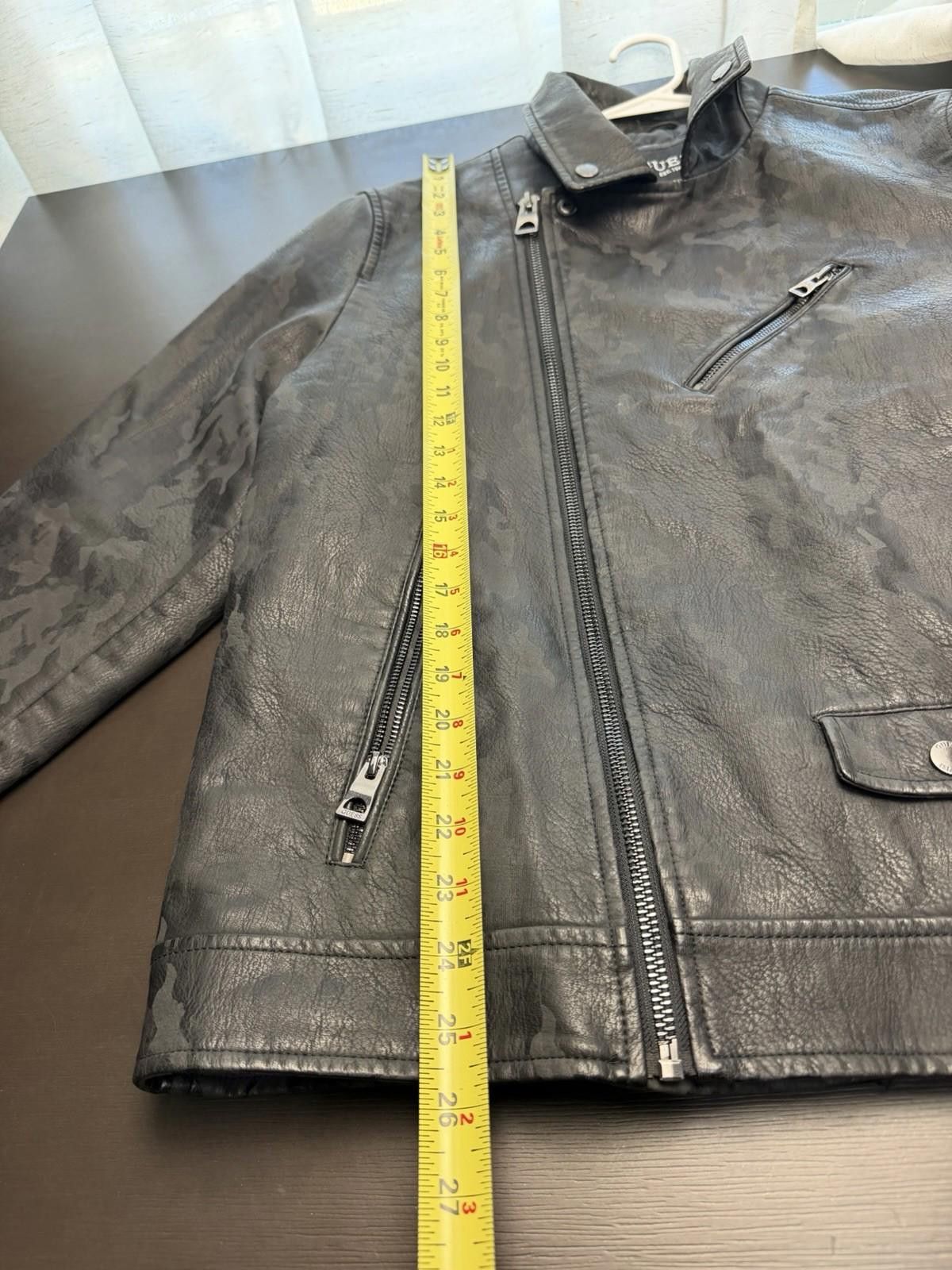 Guess GUESS Women’s Black Camo Moto Jacket Faux Leather Zip L Size L / US 10 / IT 46 - 5 Thumbnail