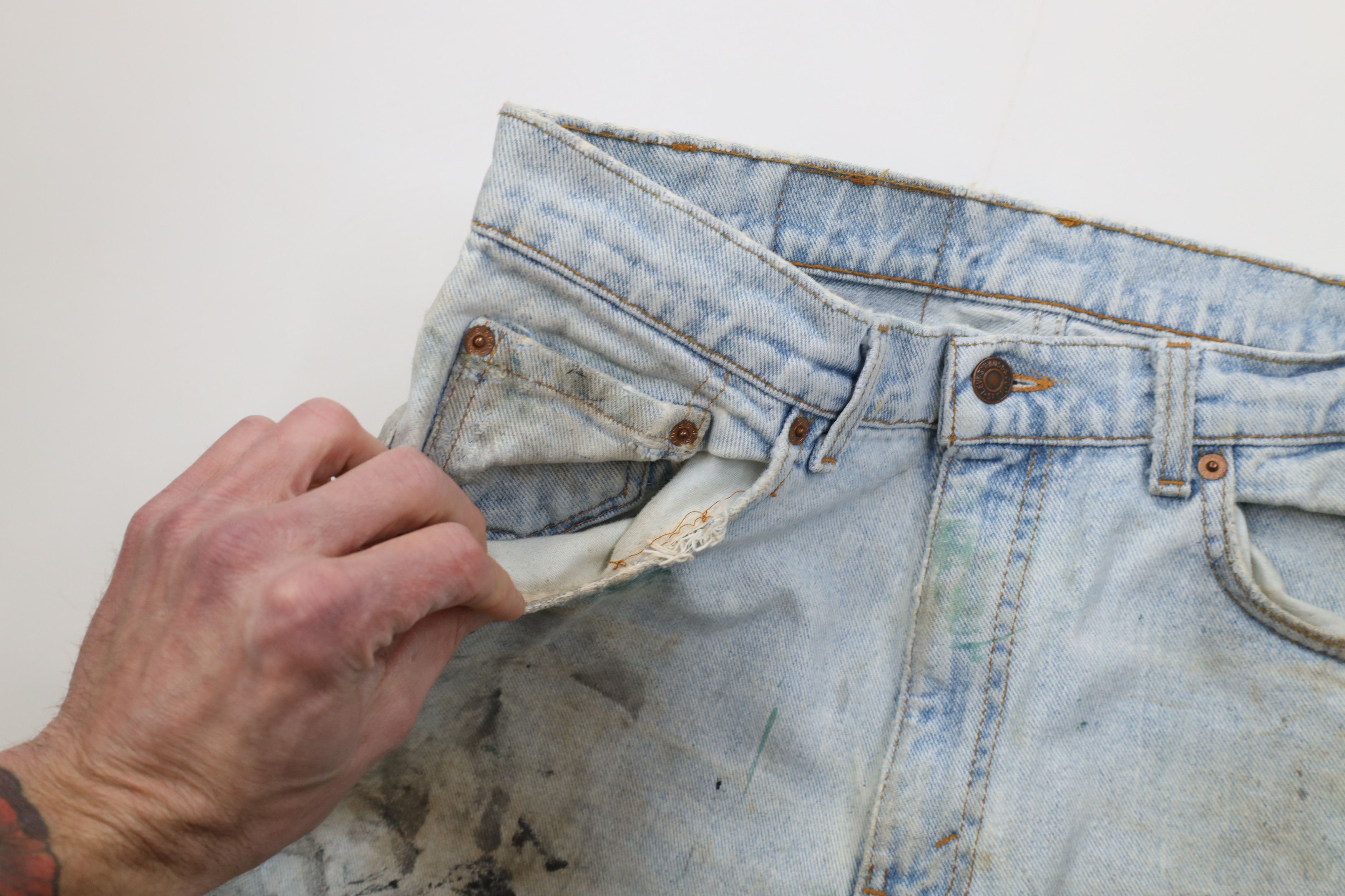 Levi's Vintage 90s Levis 554 Relaxed Fit Denim Jeans Blue USA Size US 34 / EU 50 - 8 Thumbnail
