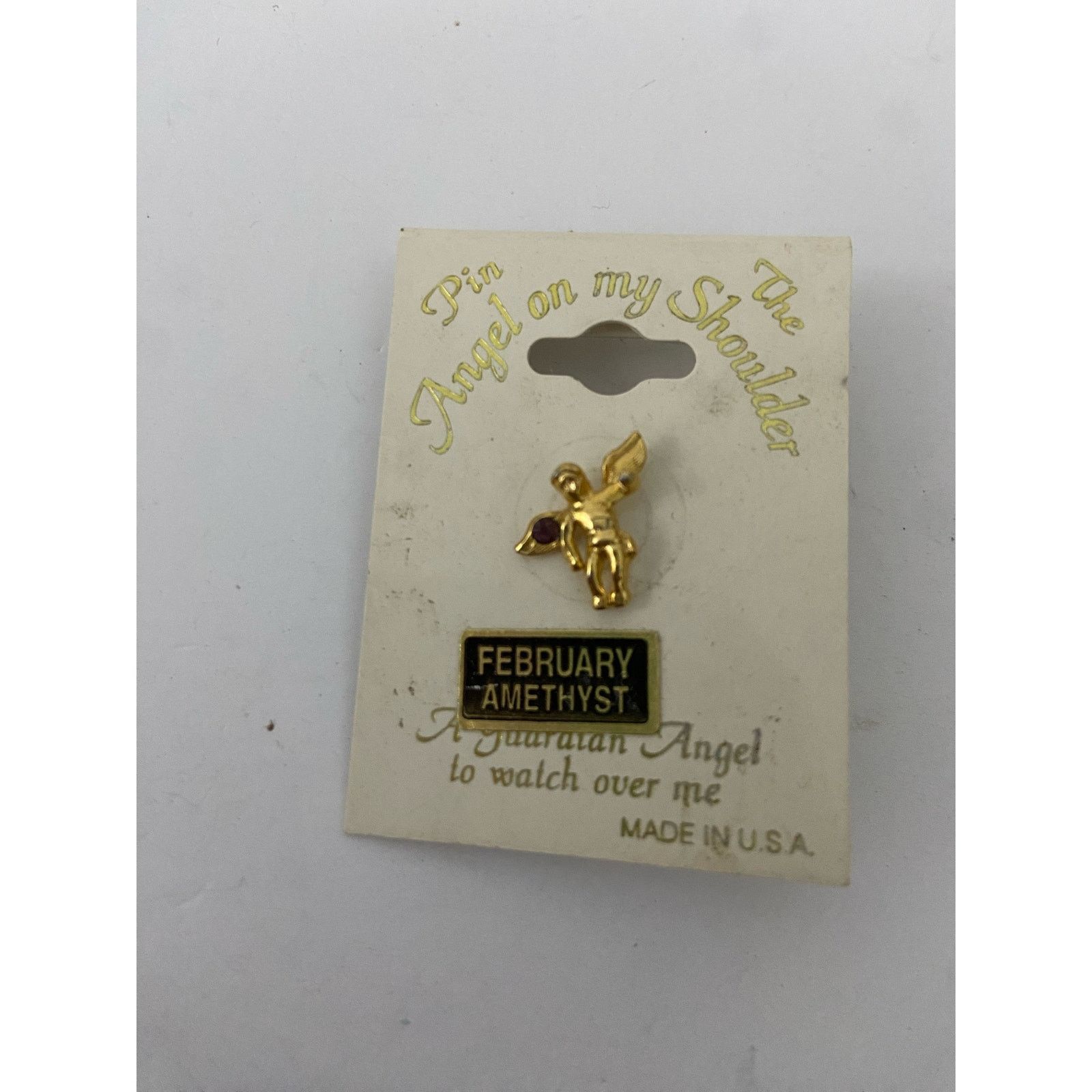 Other February amethyst birthstone angel pin Size ONE SIZE - 1 Thumbnail