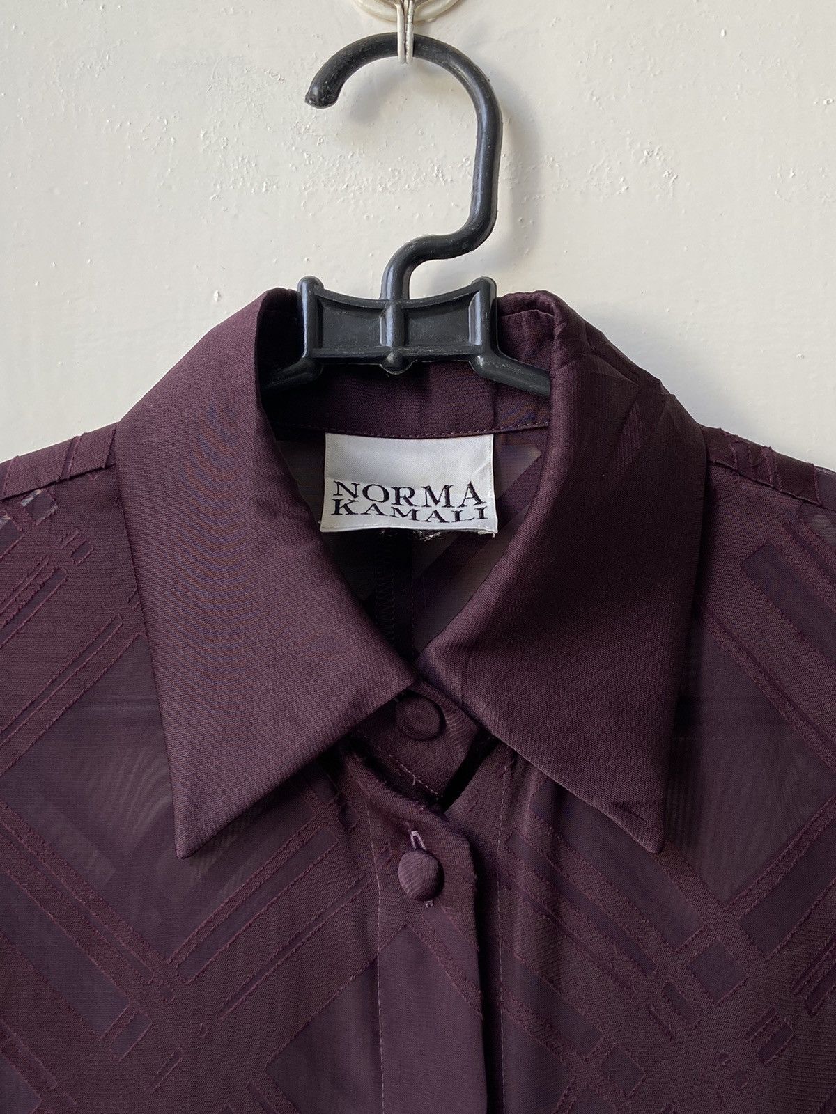 Designer NORMAL KAMALI Mesh Shirt Size US XS / EU 42 / 0 - 4 Thumbnail