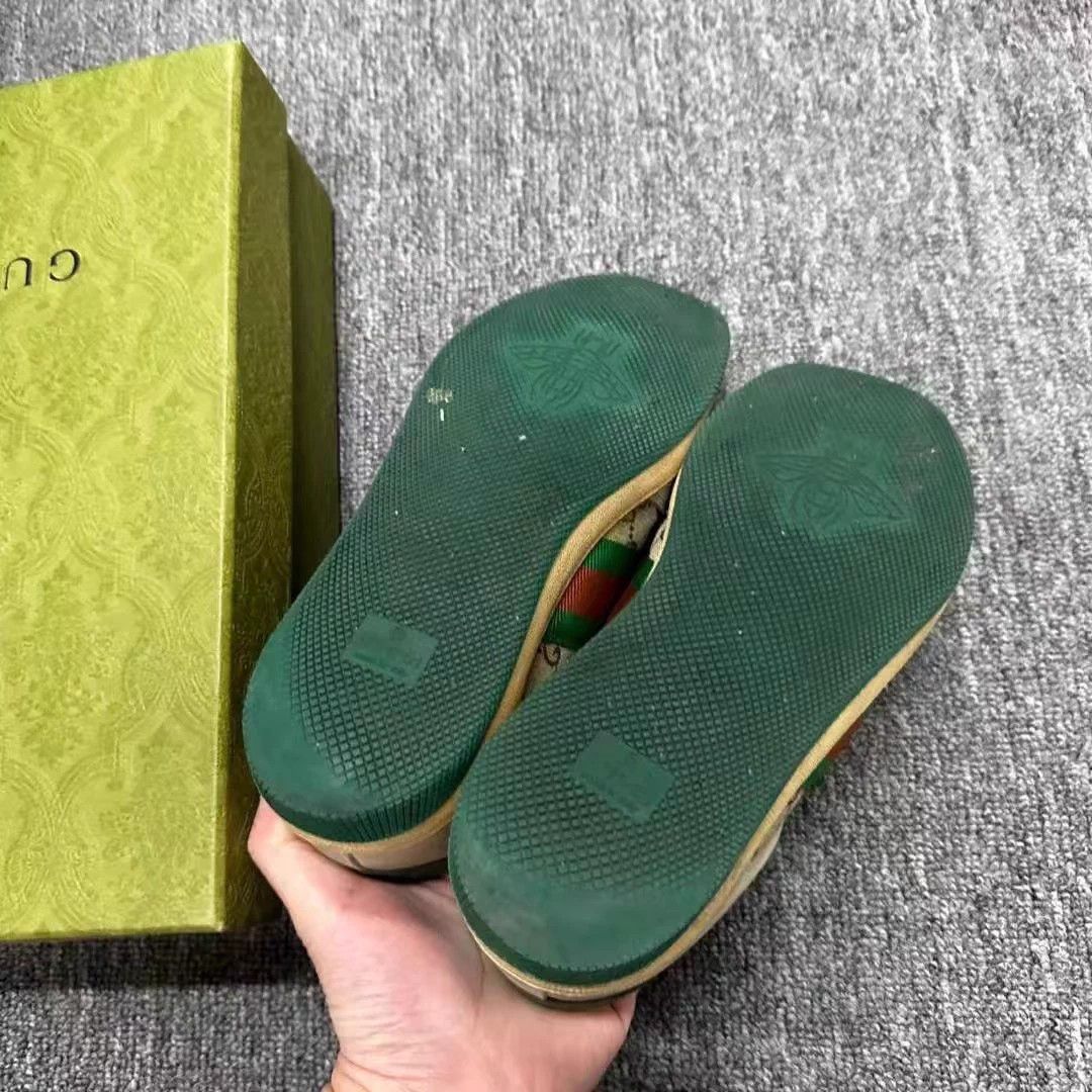 Gucci Gucci GG Distressed Sneakers 95 New 37 box & accs Size US 6 / IT 36 - 6 Thumbnail