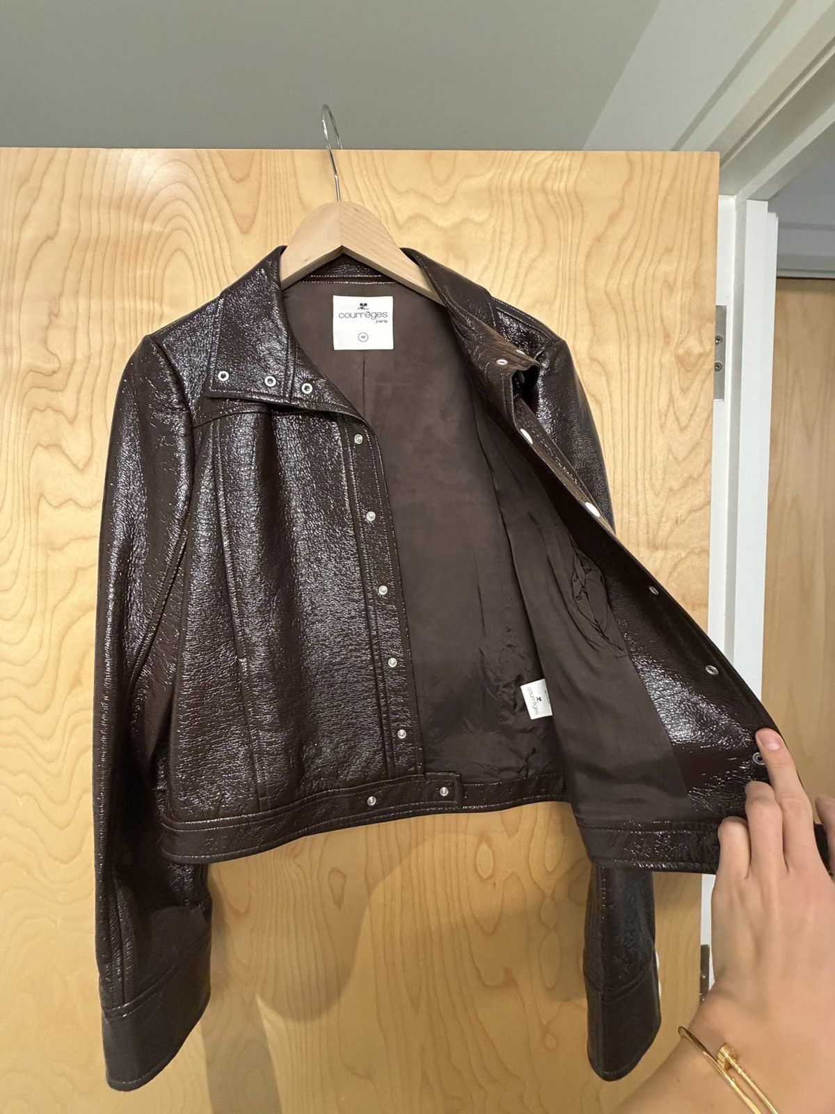 Courreges COURREGES MENS BROWN RE-EDITION VINYL JACKET Size US M / EU 48-50 / 2 - 9 Thumbnail
