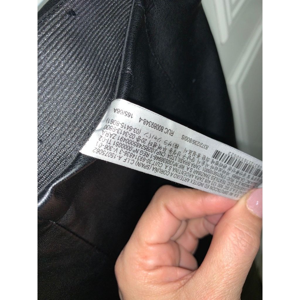 Zara Zara Womens Black Faux Leather Dress Pants Size Small Casual Size 26" / US 2 / IT 38 - 3 Thumbnail