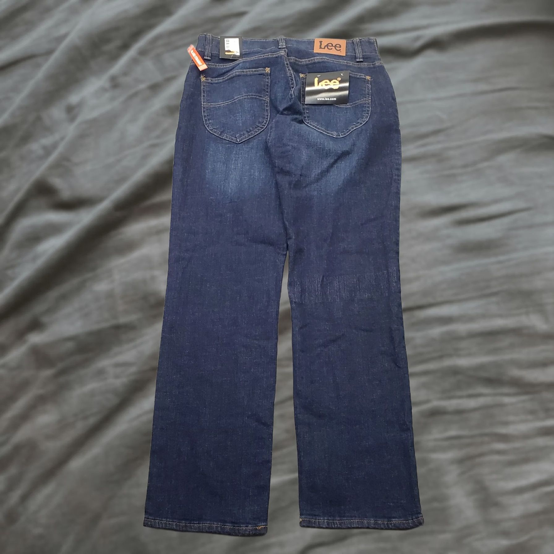 Lee Lee Jeans Mens 32 Blue Denim Faded Grunge Straight Leg Americana Streetwear - Size 32 Size US 32 / EU 48 - 1 Thumbnail