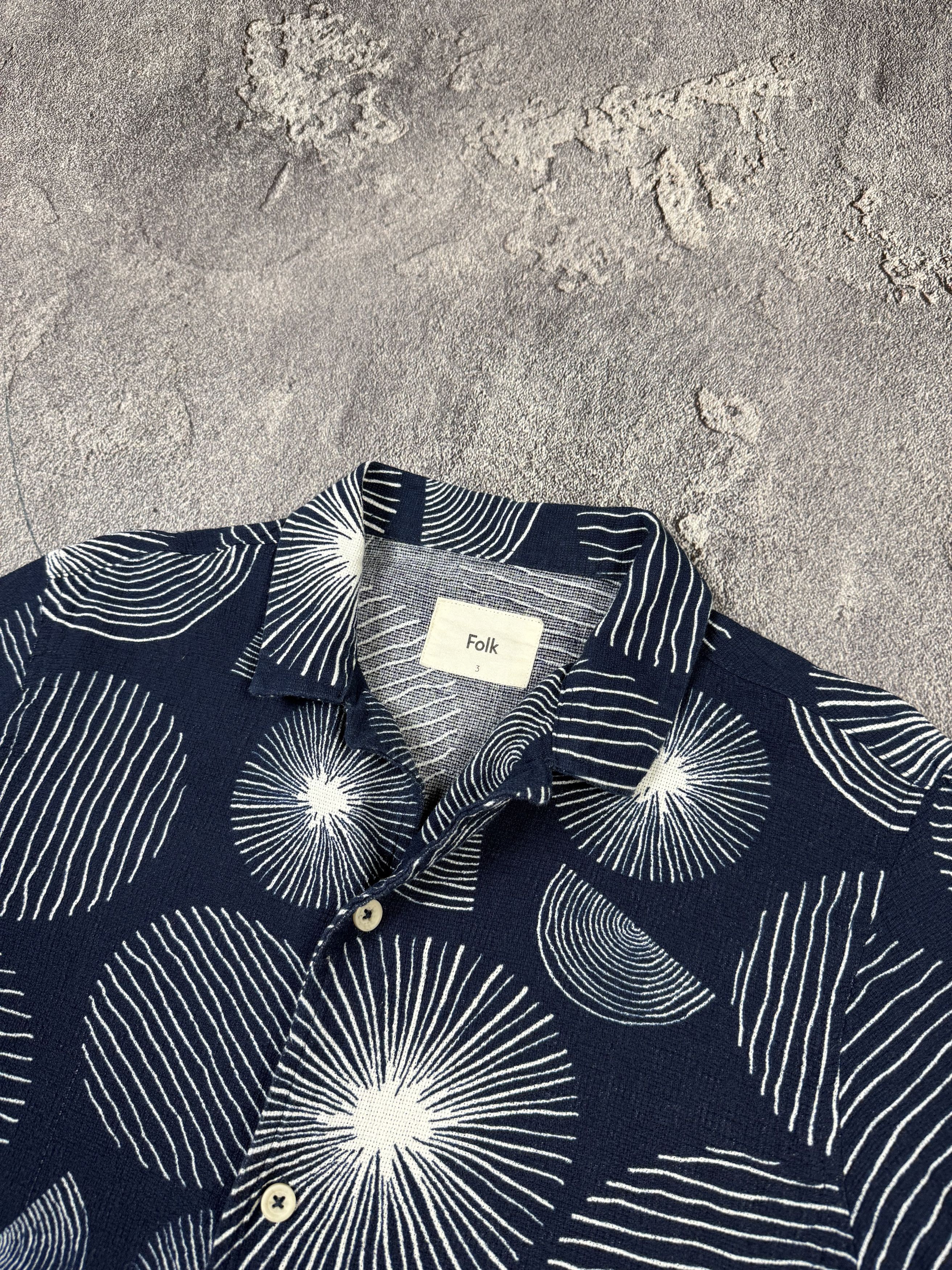 Folk Folk Abstract Navy Shirt Size US M / EU 48-50 / 2 - 3 Thumbnail