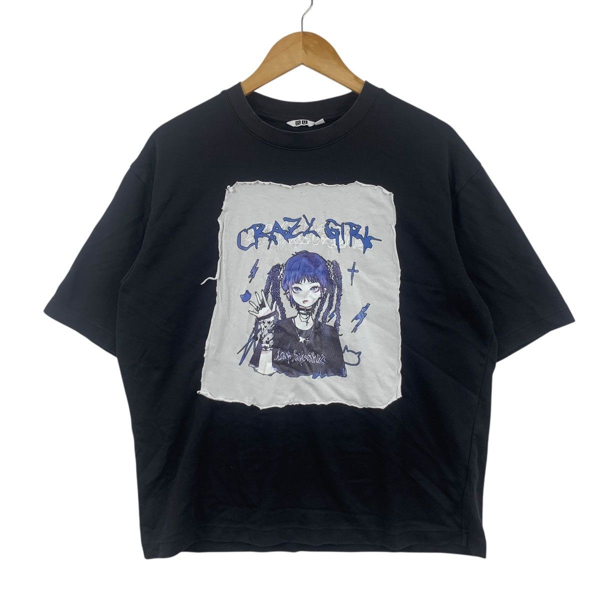Uniqlo UNIQLO AIRISM ANIME Crazy Girl Manga Baggy Tee Shirt Top Size L / US 10 / IT 46 - 3 Thumbnail