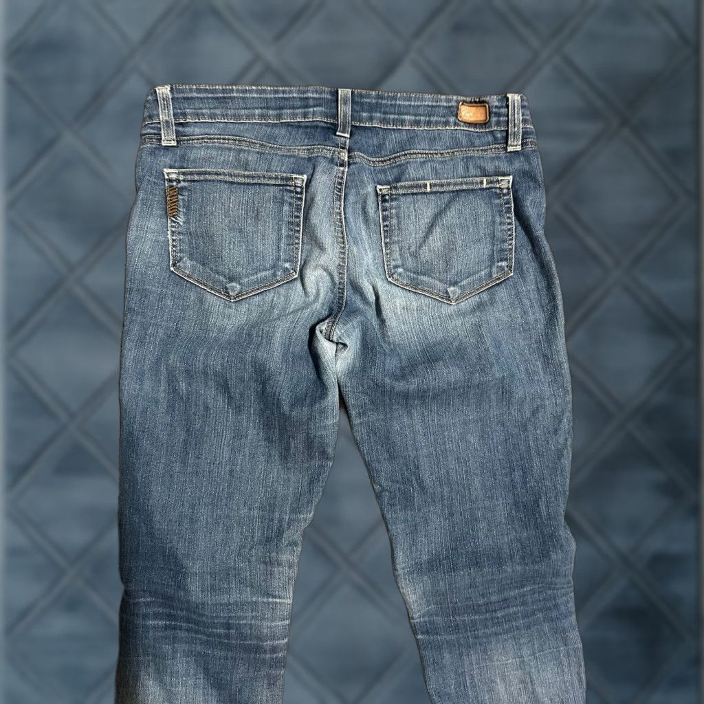Paige PAIGE Jeans womens size 27 dark wash Peg Super skinny stretch denim jeans Size 27" / US 4 / IT 40 - 1 Thumbnail