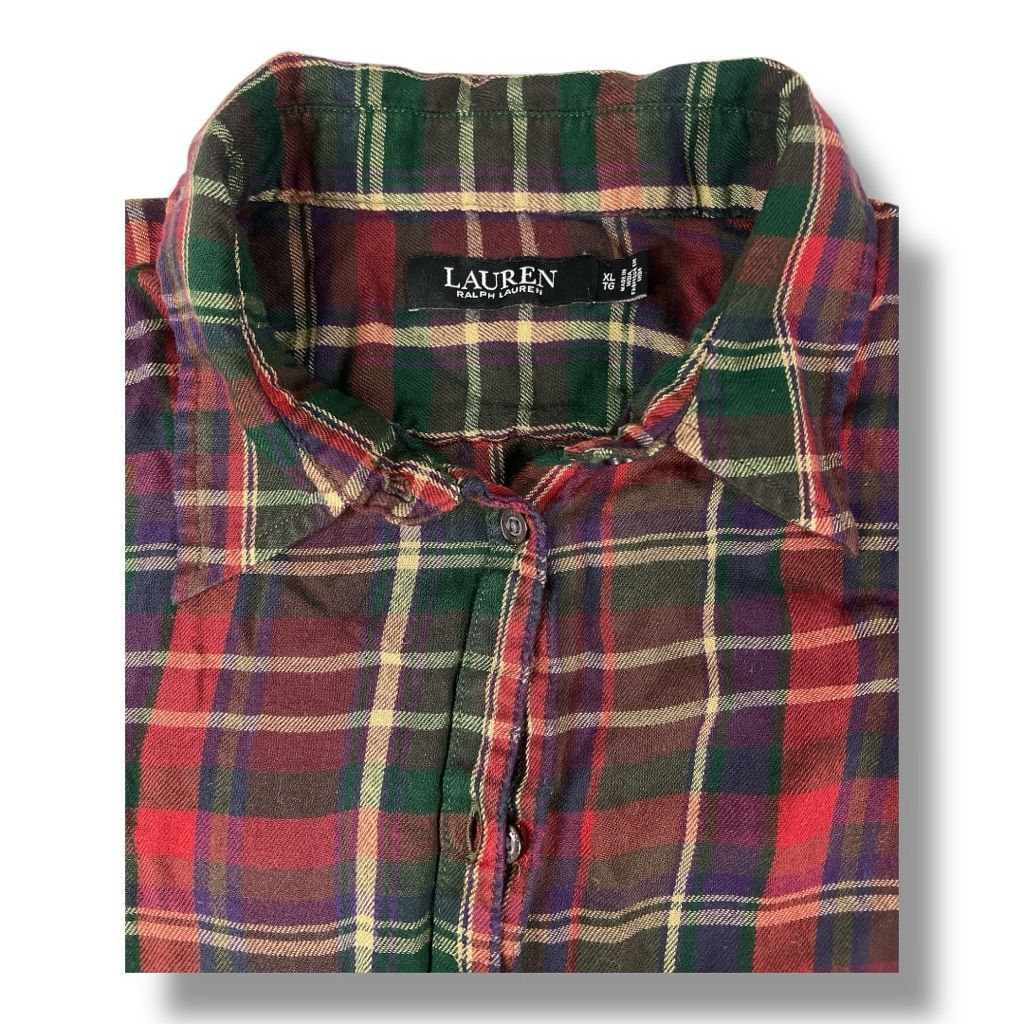 Lauren Ralph Lauren Lauren Ralph Lauren Plaid Blouse Top Size Extra Large Size XL / US 12-14 / IT 48-50 - 6 Thumbnail