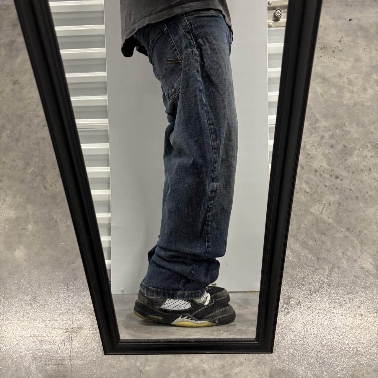 Japanese Brand × Vintage Crazy Vintage Y2K/2000s Grunge Dark Wash Denim Jeans! Size US 34 / EU 50 - 2 Thumbnail