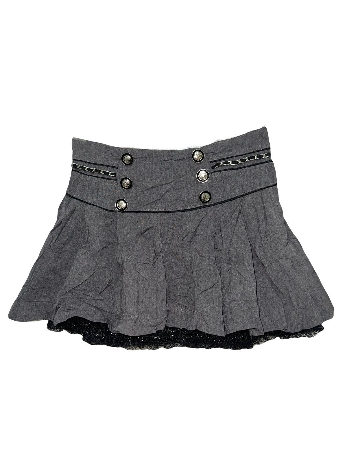Japanese Brand CECIL McBEE grey pleated skirt 🎀☠️ Size 27" / US 4 / IT 40 - 2 Thumbnail