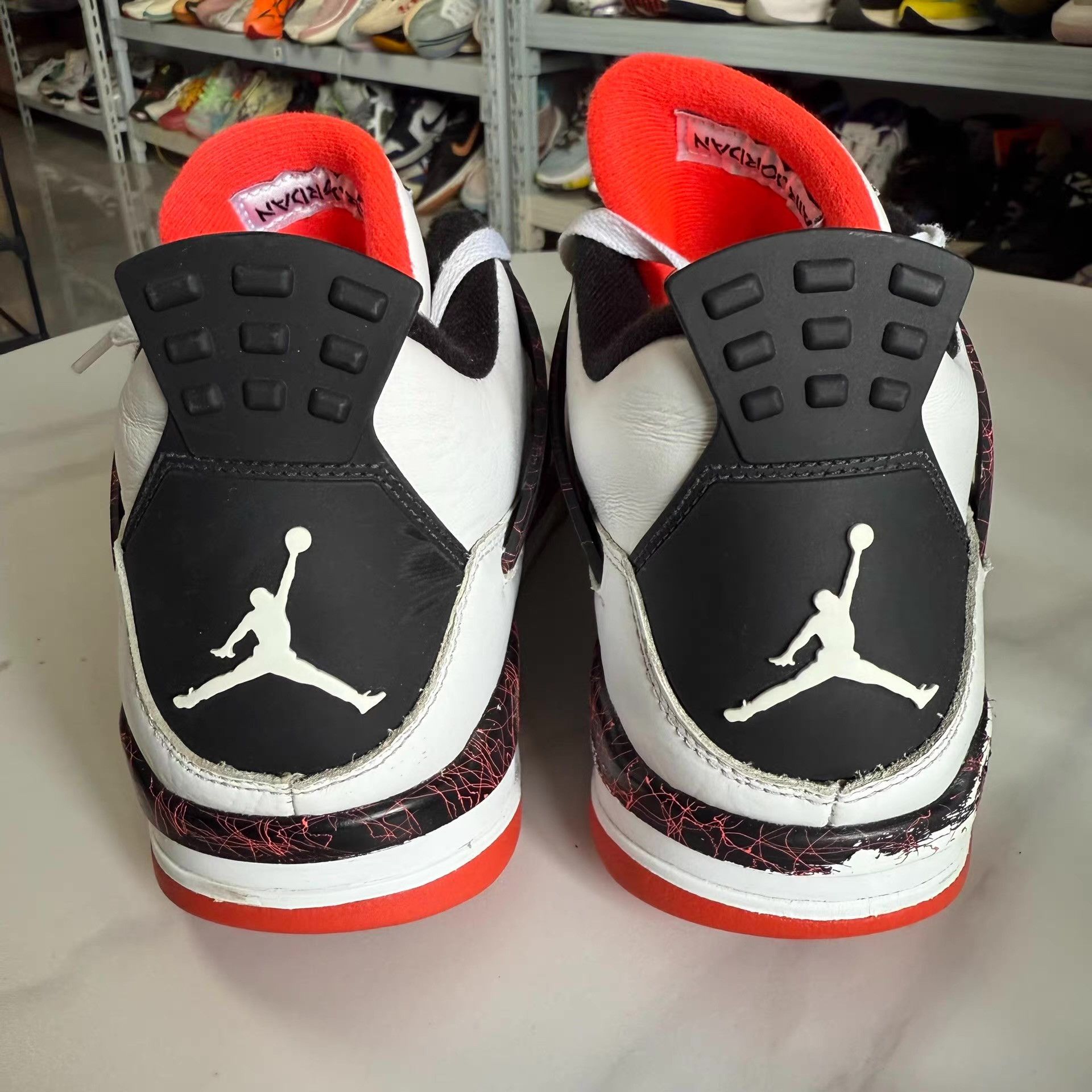 Nike Air Jordan 4 Hot Lava, white and red colorway Q10 Size US 11 / EU 44 - 3 Thumbnail