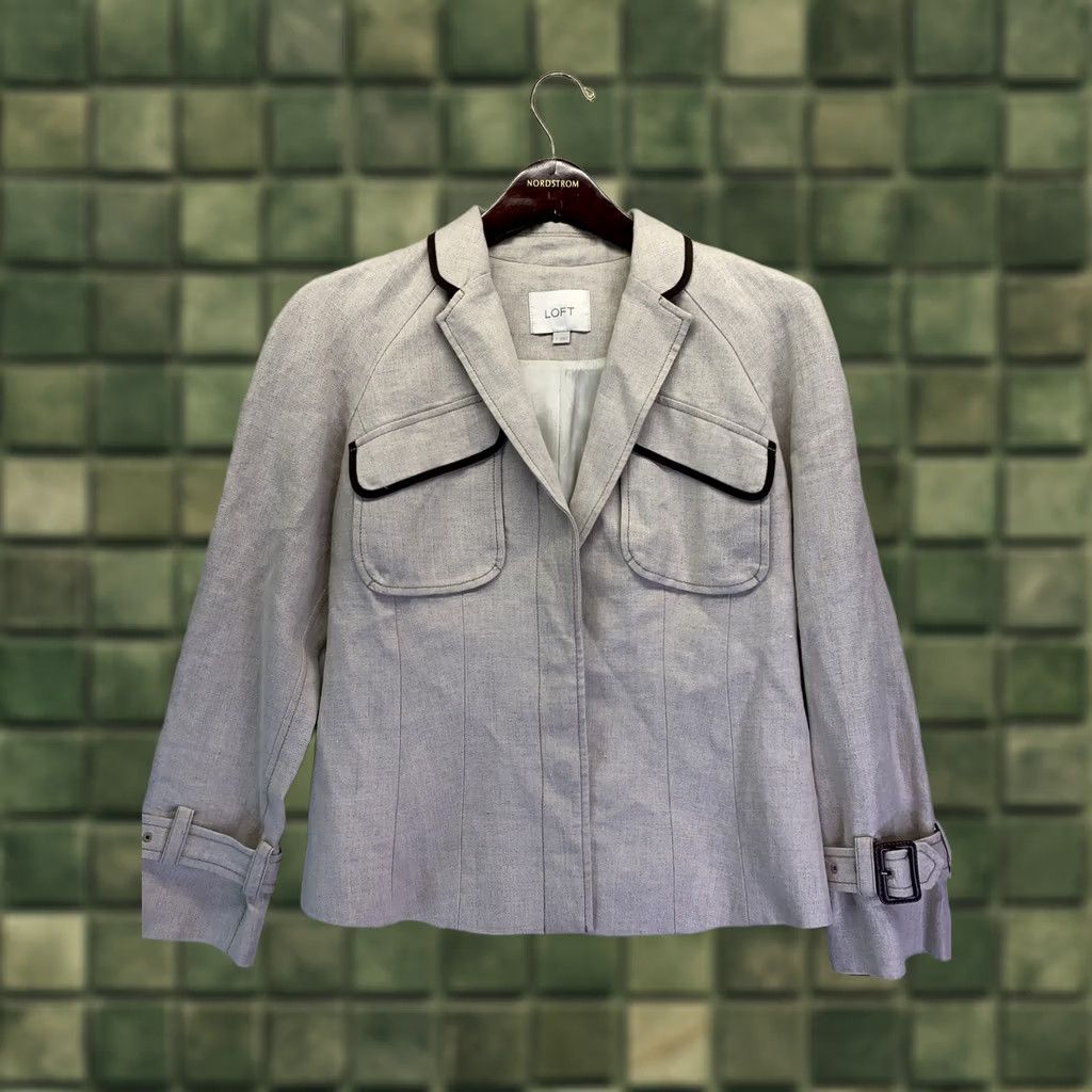 Vintage LOFT Blazer Jacket Women’s SZ 2 Linen Beige Button Magnetic Snap 3/4 Sleeve Business Casual Travel Regular 2 Beige Womens Blazer, Linen, Basic Jacket Size XS / US 0-2 / IT 36-38 - 1 Thumbnail