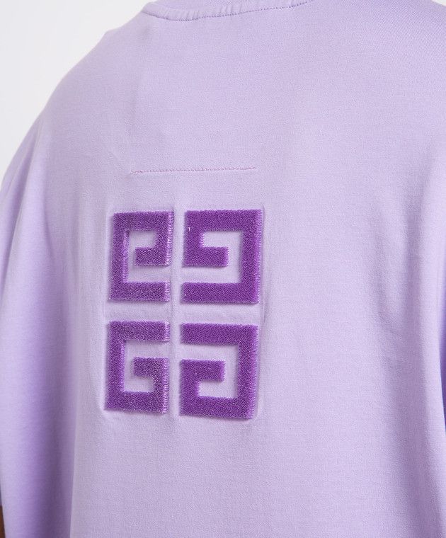 o1srvl11e0724 T-Shirt With Textured Logo in Purple