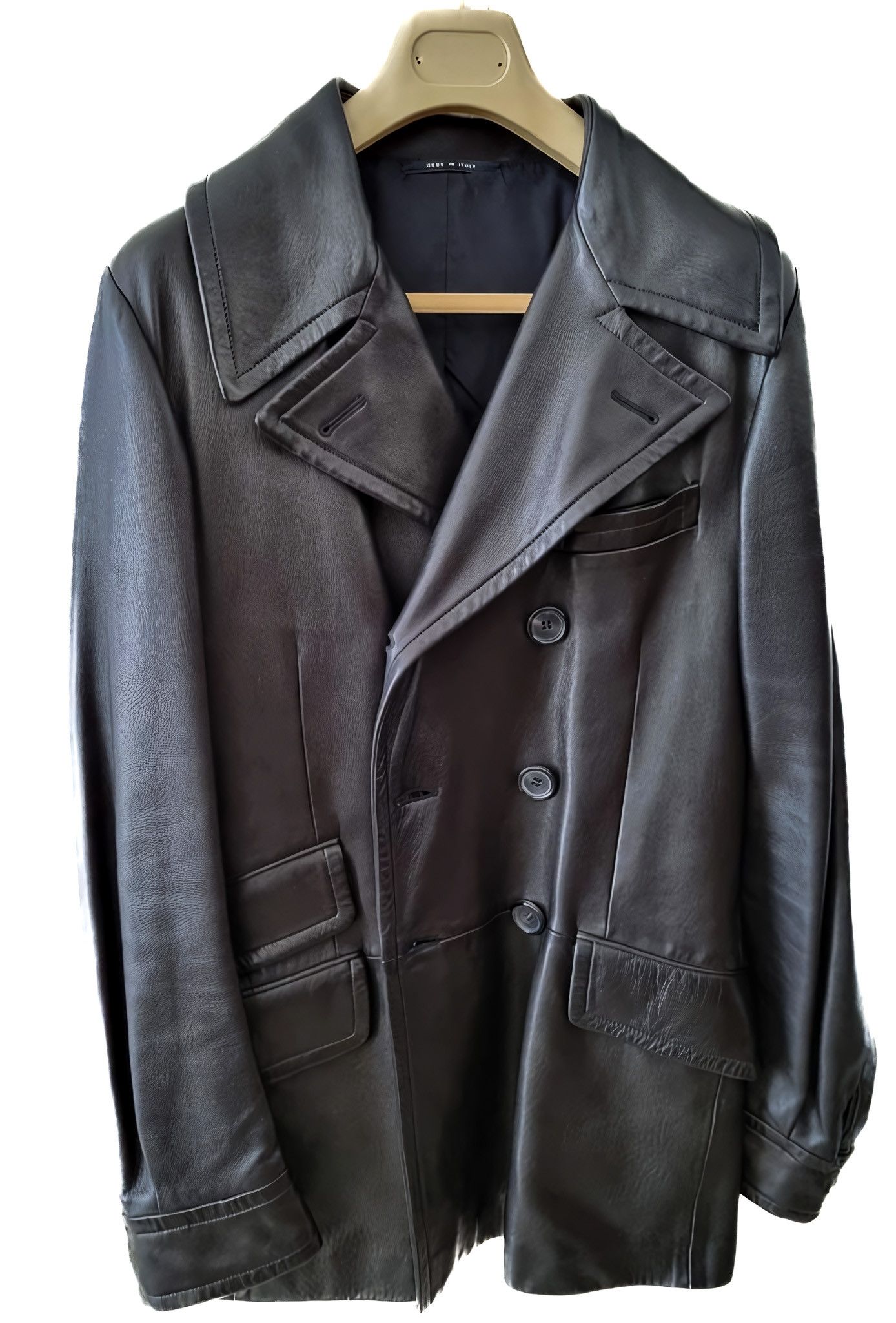 Gucci × Tom Ford GUCCI TOM FORD LEATHER COAT JACKET | Grailed