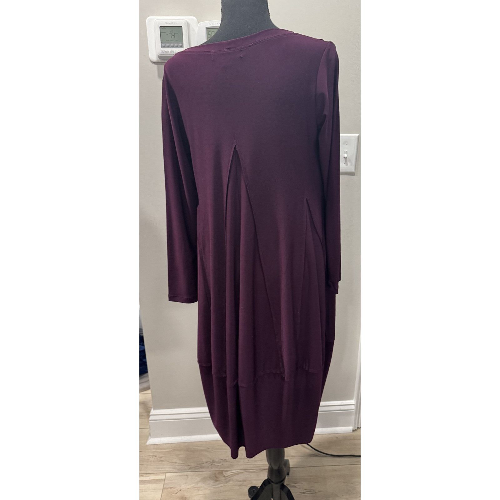 Other Comfy USA Purple Long Sleeve Cocoon Midi Dress XS USA Size XS / US 0-2 / IT 36-38 - 4 Thumbnail
