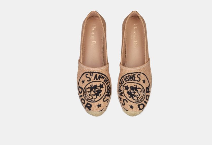 Dior o1w1db11024 Granville Espadrille in Beige Size US 7 / IT 37 - 3 Thumbnail