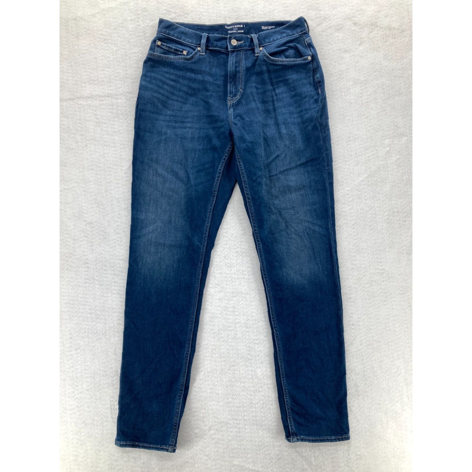 Banana Republic Banana Republic Traveler Jean Mens 32x34 Slim Straight Fit Blue Stretch Denim Size US 32 / EU 48 - 2 Thumbnail
