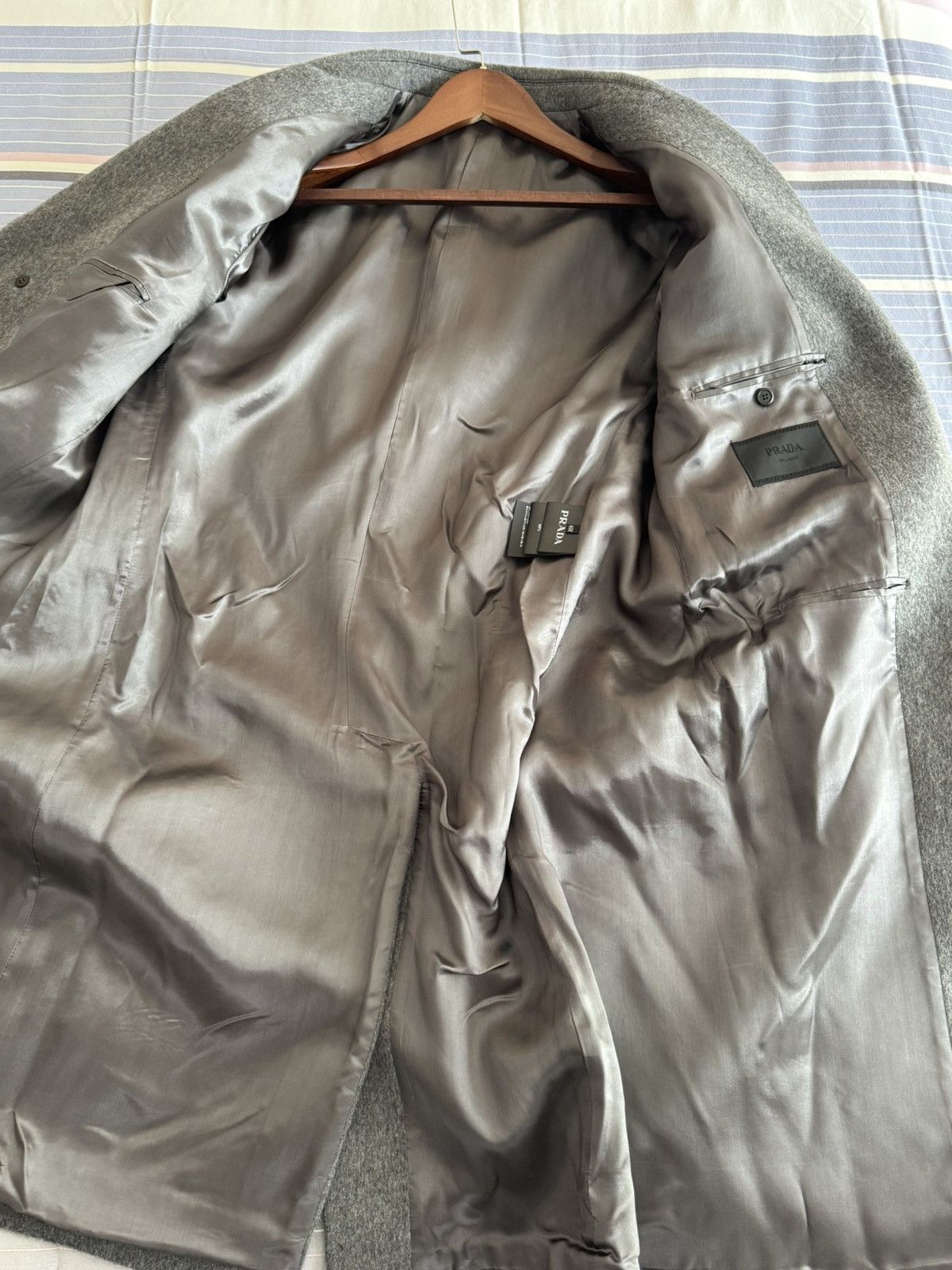 Prada Prada Single-breasted Wool Coat in Slate Grey Size 48R Size US M / EU 48-50 / 2 - 7 Thumbnail