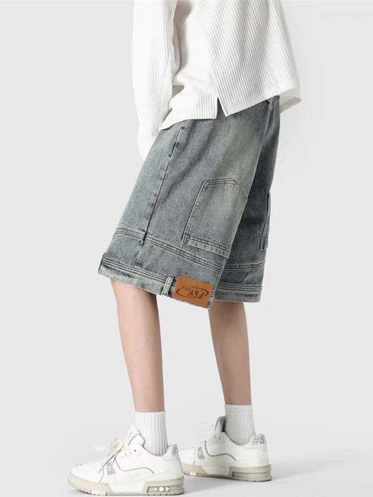 Japanese Brand × Jean Retro loose casual inverted denim shorts Size US 32 / EU 48 - 2 Thumbnail