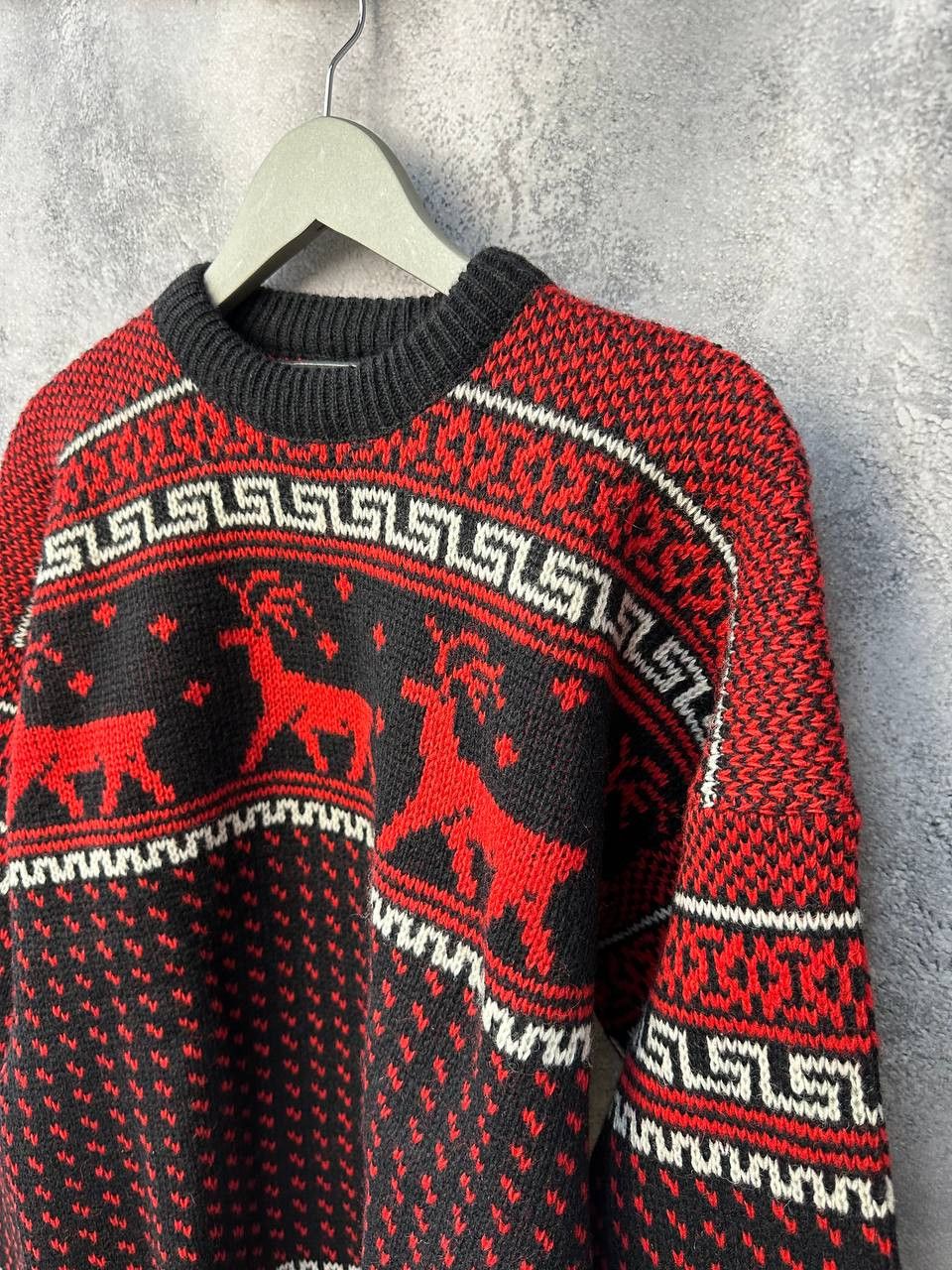 Other Kaare Gjose Wool Knit Sweater Reindeer Norway Crew Neck Size US XL / EU 56 / 4 - 6 Thumbnail