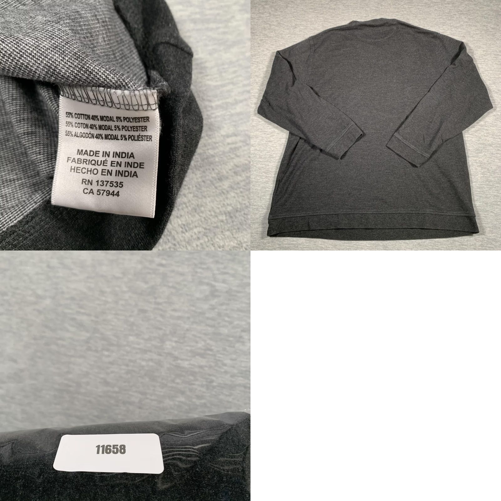 Mizzen+Main Mizzen + Main Sweater Mens 2XL Gray Crewneck Performance Pullover Long Sleeve Size US XXL / EU 58 / 5 - 8 Thumbnail