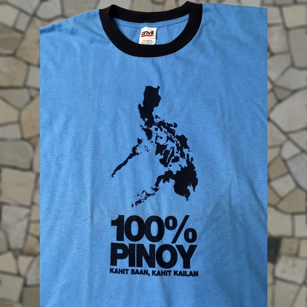 Anvil Pinoy Pride phillipines map graphic T shirt blue KAHIT SAAN KAILAN 100% Size US L / EU 52-54 / 3 - 1 Thumbnail