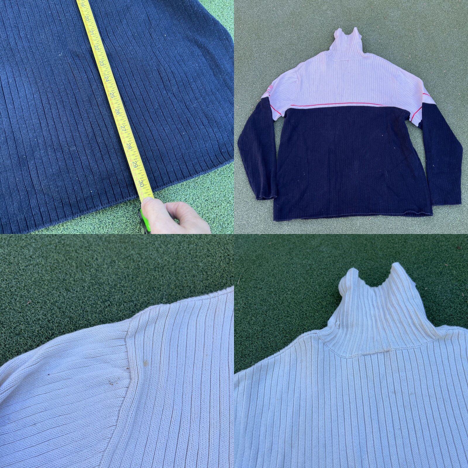 Ralph Lauren Vtg 90s Ralph Lauren Polo Jeans Co. Turtleneck Sweater Men's 2XL Strip Knit Flag Size US XXL / EU 58 / 5 - 8 Thumbnail