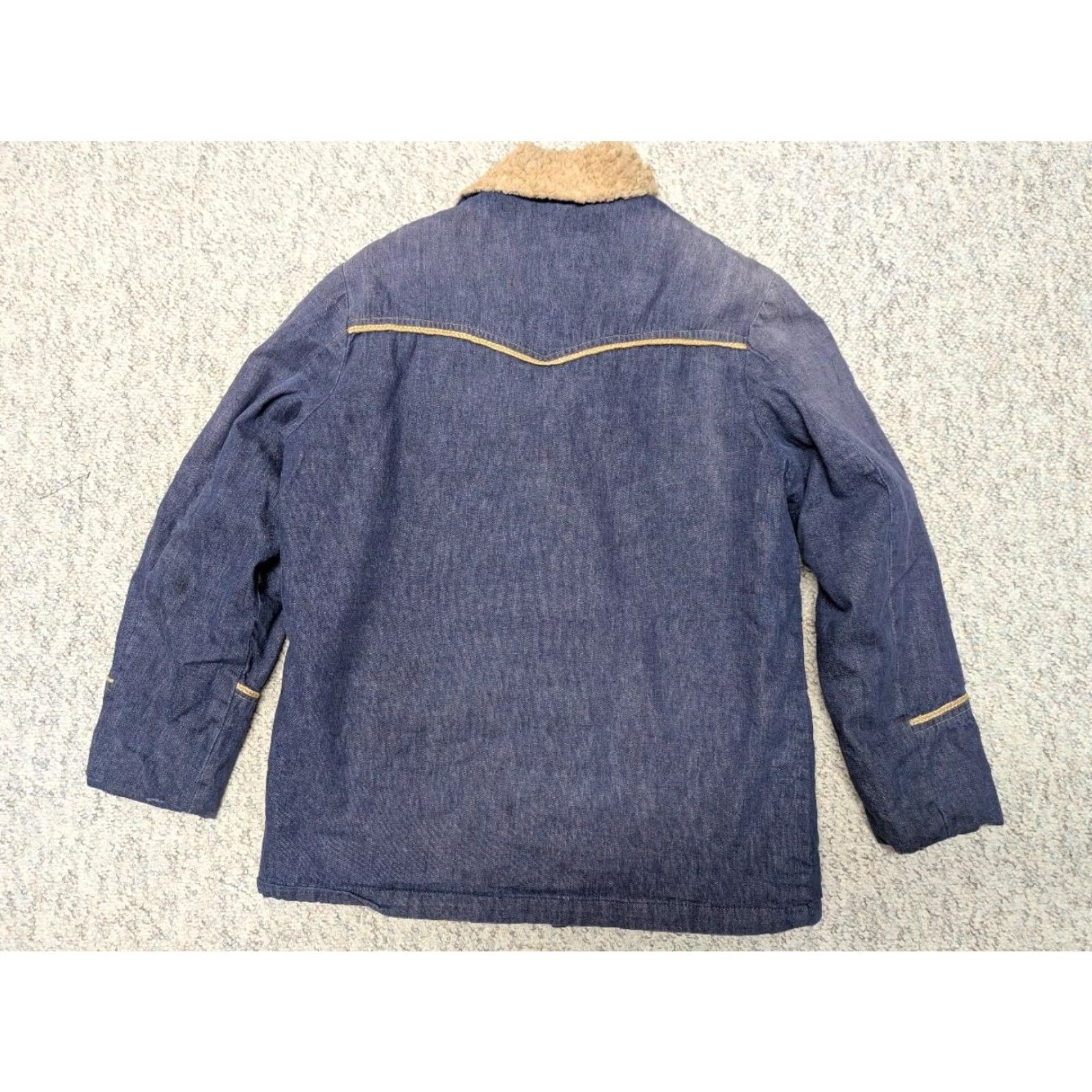 Denime VINTAGE denim RANCHER sherpa coat 42 blue JEAN CAL CRAFT denim jacket M Mens Size US 31 - 2 Thumbnail