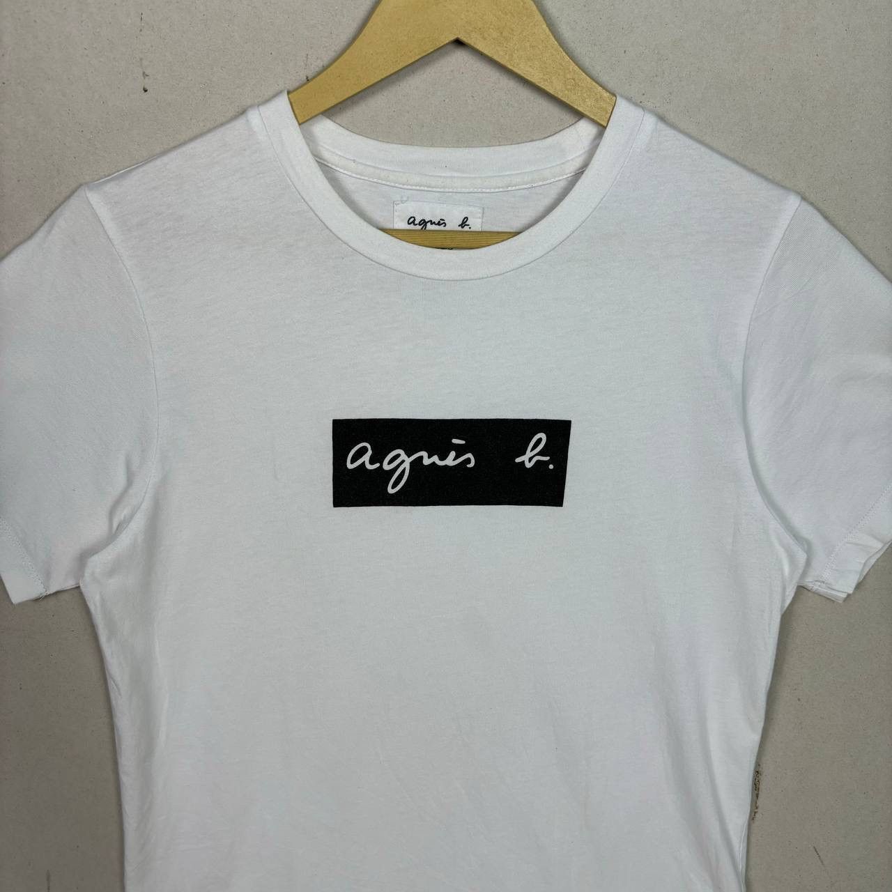 Vintage × agnes b. Vintage 90s Agnes B Box Logo Tshirt Size US S / EU 44-46 / 1 - 3 Thumbnail