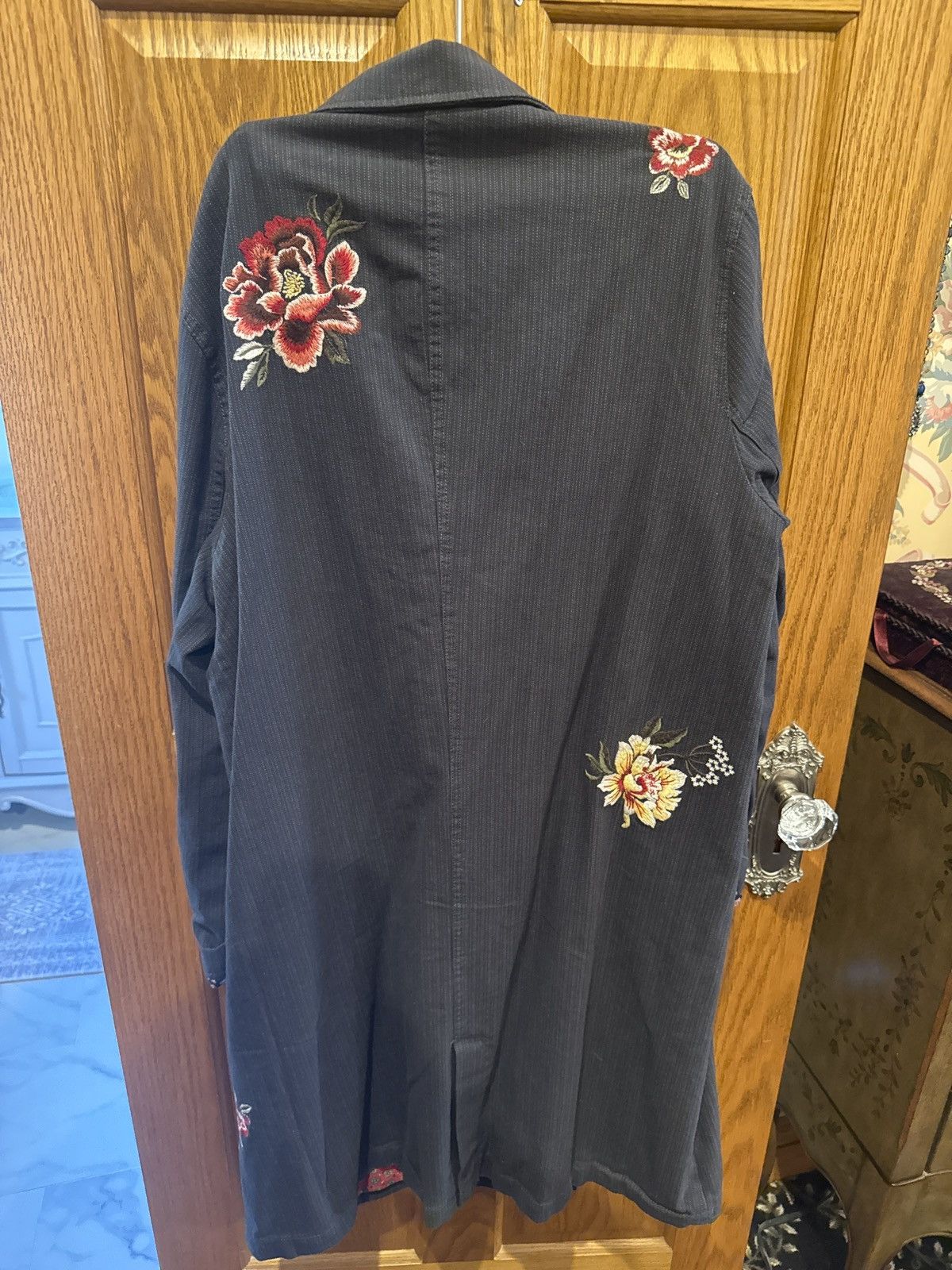 Other Grey with floral embroidery coat Size XL / US 12-14 / IT 48-50 - 3 Thumbnail