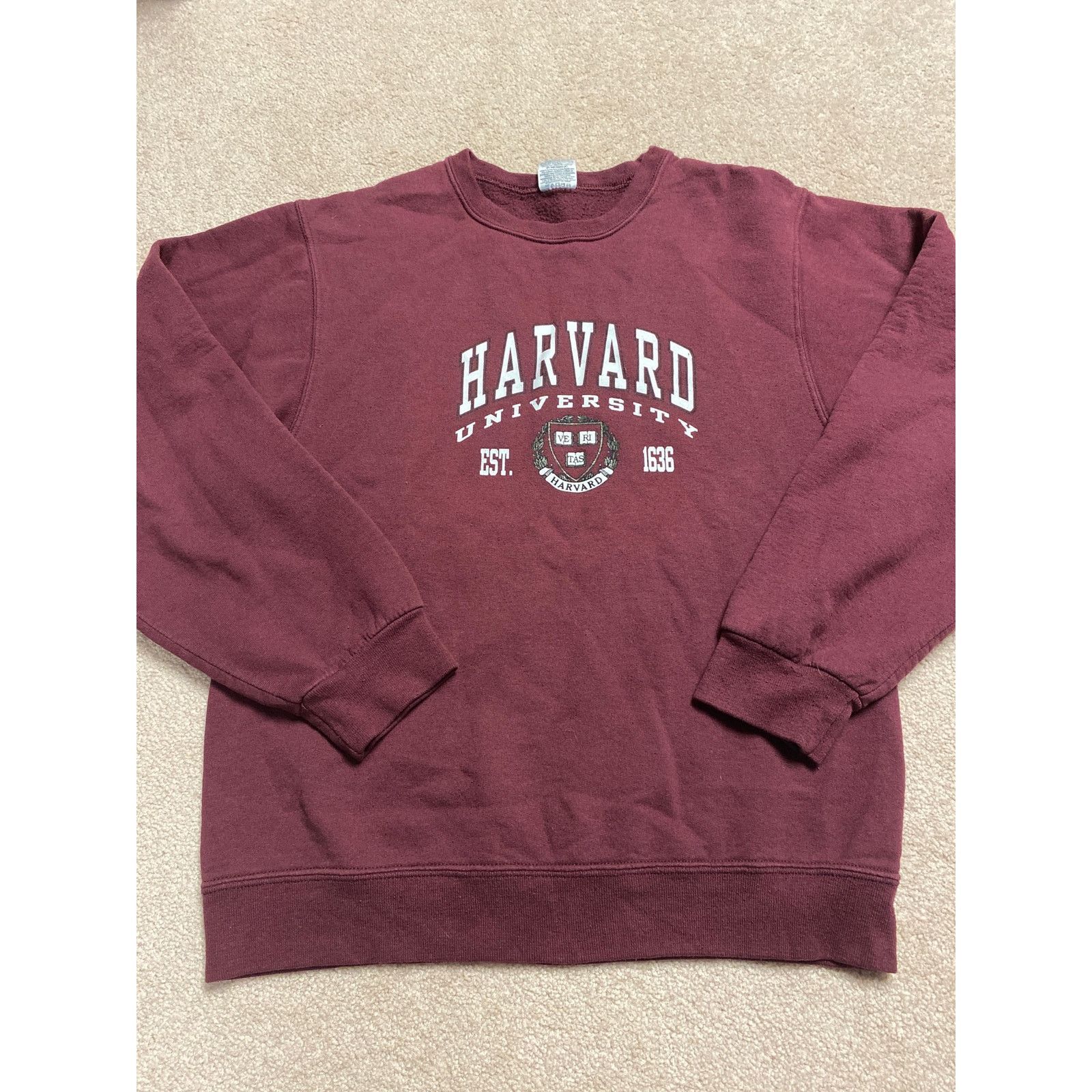 Jerzees Jerzees Harvard University Sweatshirt Small Burgundy Size S / US 4 / IT 40 - 2 Thumbnail