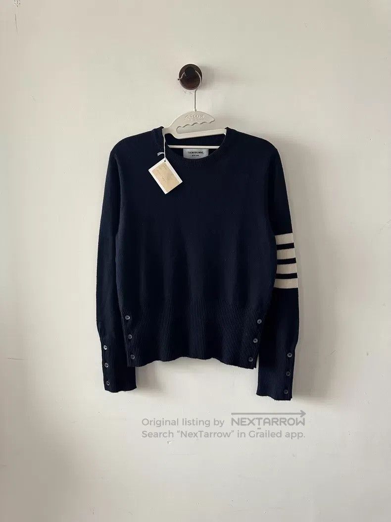 Thom Browne Thom Browne Blue cashmere sweater Size US XS / EU 42 / 0 - 1 Thumbnail