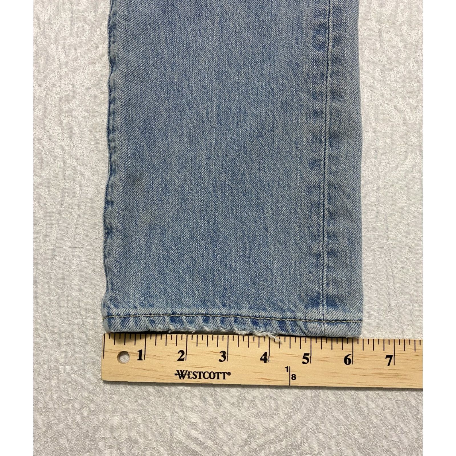Abercrombie & Fitch Abercrombie & Fitch Langdon Slim Distressed Jeans 30x32 Men Blue Light Denim 5-Pocket Stretch Slim Straight Size US 30 / EU 46 - 8 Thumbnail