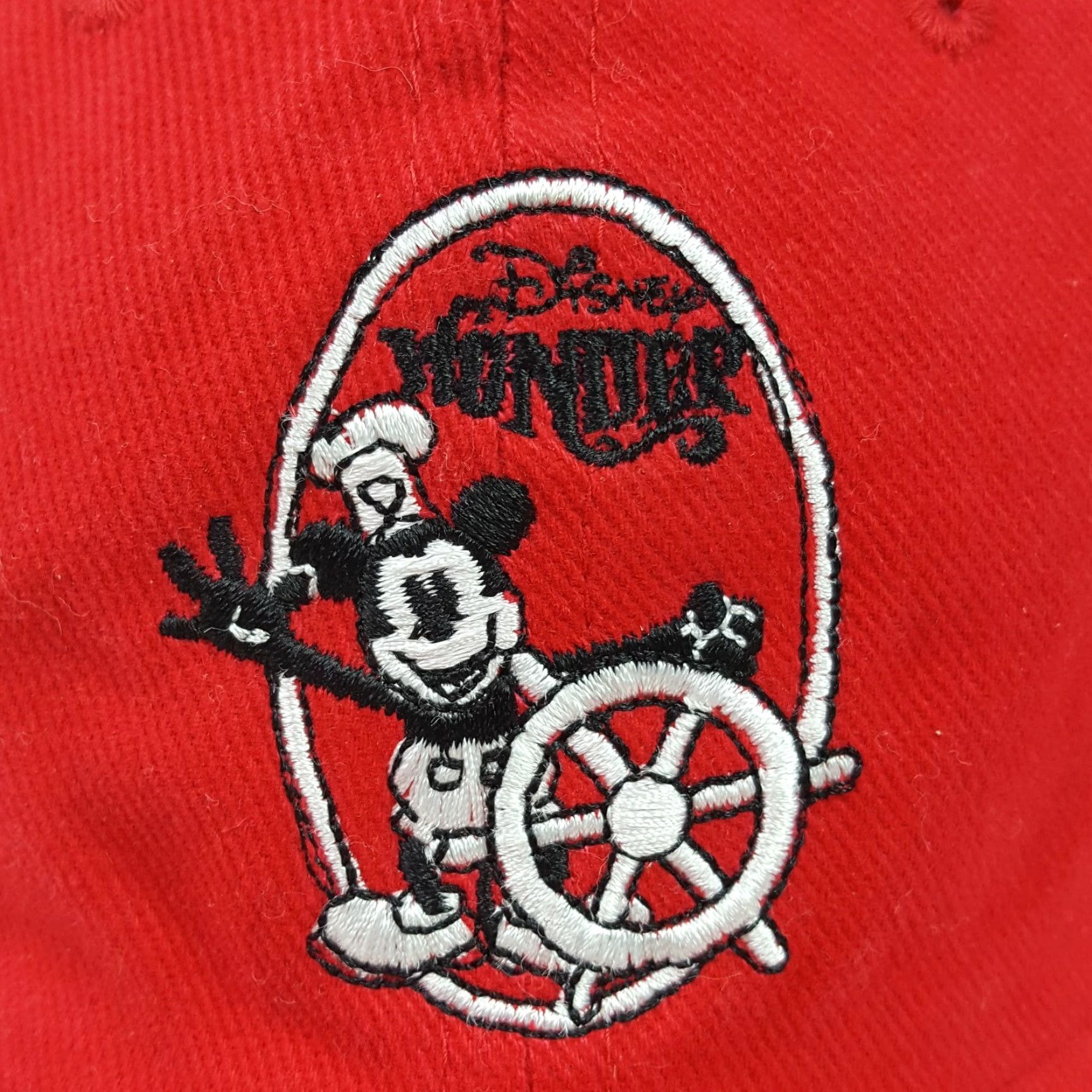 Disney VINTAGE Disney World Hat Snapback Baseball Cap Mickey Mouse Cartoon Red Adjustable Embroidered 2000s Y2K Headmaster, Inc Mens Hat Size ONE SIZE - 4 Thumbnail