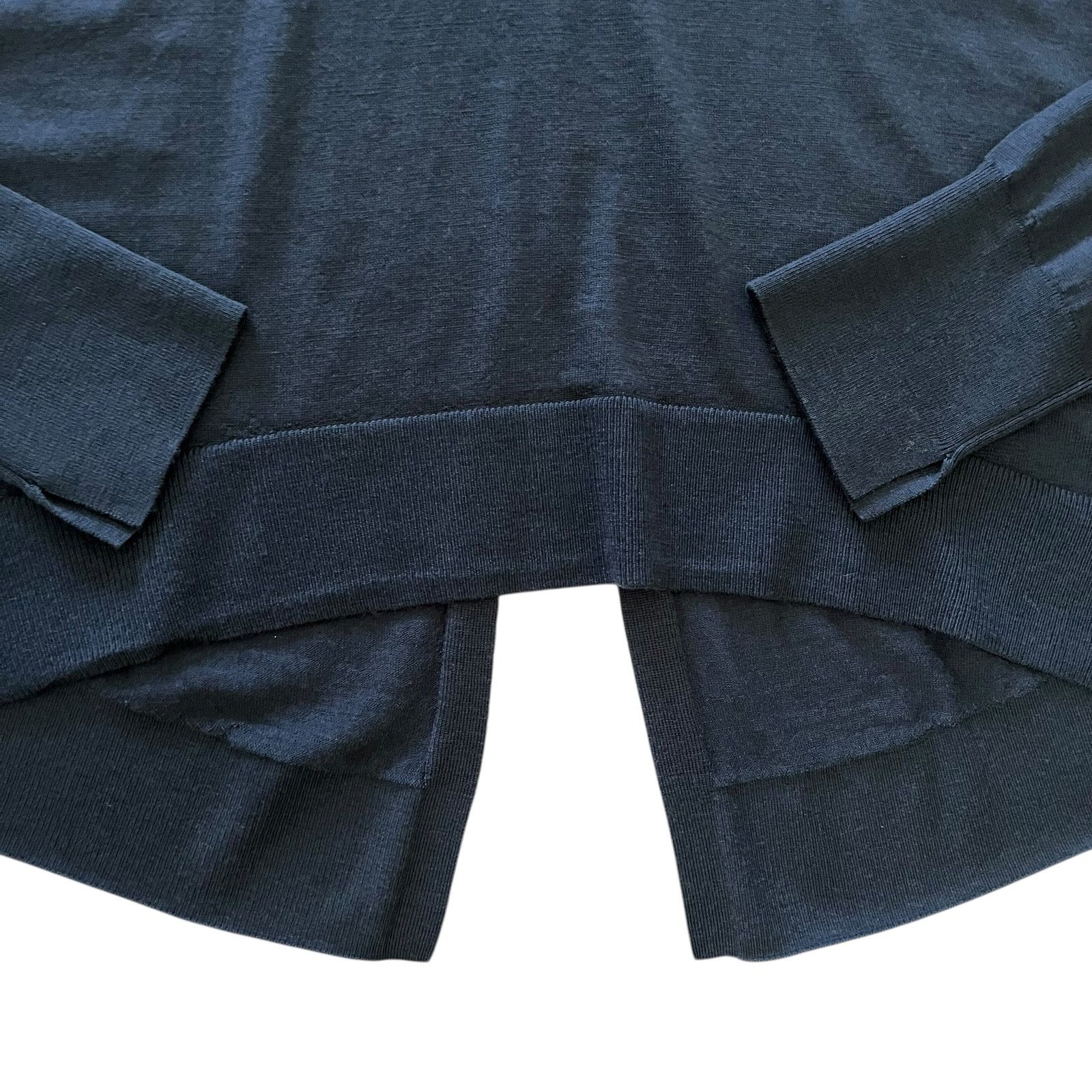 Allsaints Allsaints Navy Blue Wool Neo Turtleneck High-Low Sweater Size L / US 10 / IT 46 - 6 Thumbnail