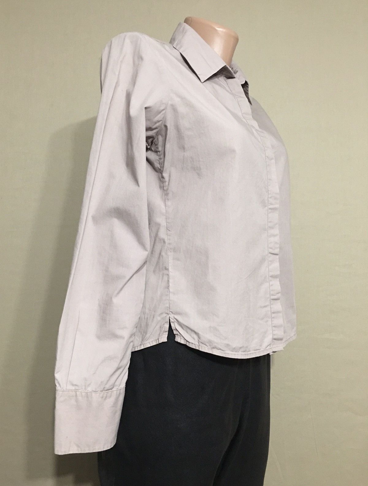 Designer Jan Machenhauer Susan Cotton Shirt Ash Grey EU 36 Size XS / US 0-2 / IT 36-38 - 3 Thumbnail