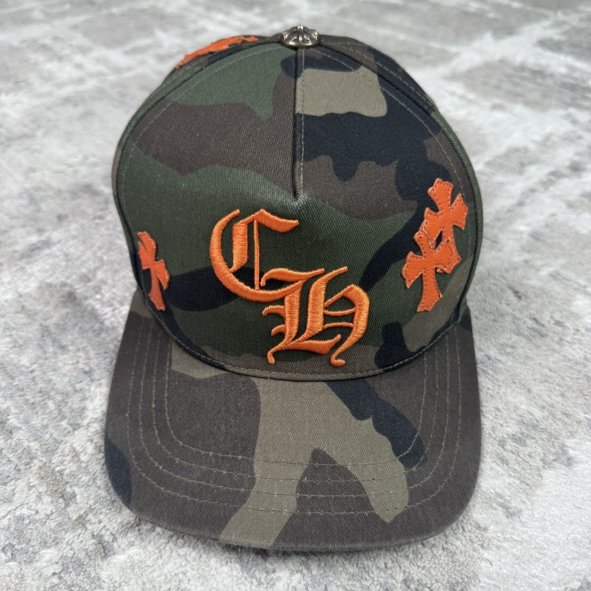 Chrome Hearts Camo cross patch baseball hat Size ONE SIZE - 1 Thumbnail