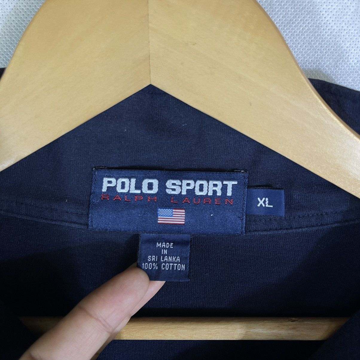 Polo Ralph Lauren × Vintage Vintage 90s Polo Sport Half Zipper Mockneck Shirt Size US XL / EU 56 / 4 - 5 Thumbnail