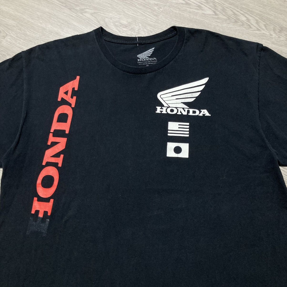 Honda Vintage Honda Hot Lap Logo Graphic T-shirt Black Size US XL / EU 56 / 4 - 2 Thumbnail