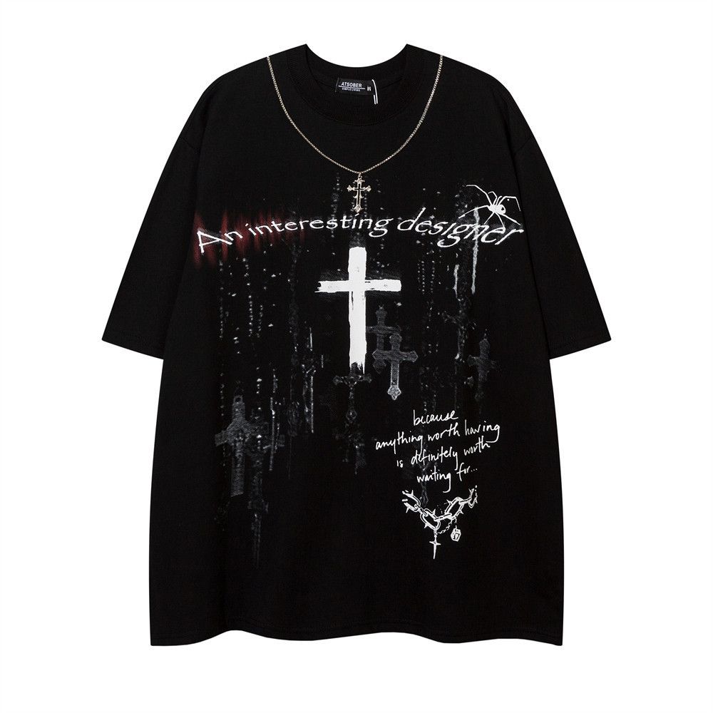 Japanese Brand × Vintage High street cross loose metal chain tee Size US M / EU 48-50 / 2 - 1 Thumbnail