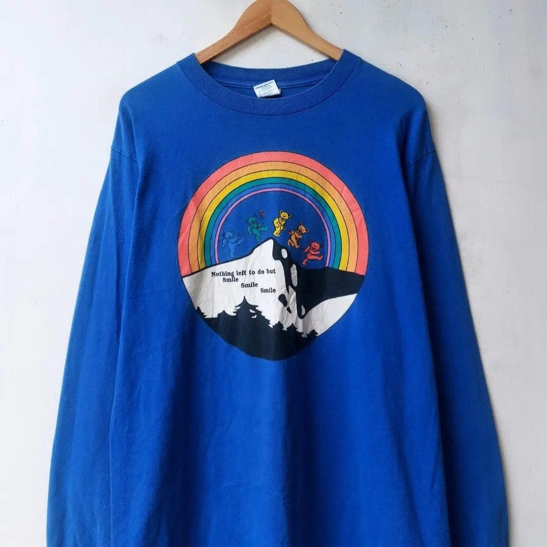 Band Tees × Grateful Dead × Vintage Vtg Early 2000's Grateful Dead Dancing Bear Long Sleeve Size US M / EU 48-50 / 2 - 2 Thumbnail